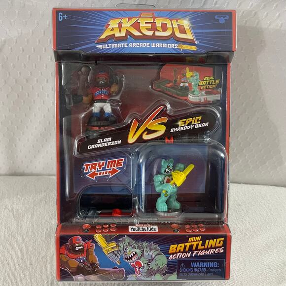 AKEDO Ultimate Arcade Warriors Battling - SLAM GRANDERSON vs EPIC SHREDDY BEAR - Picture 1 of 4
